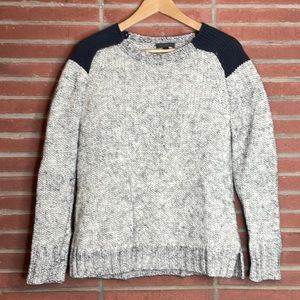 J. Crew grey wool crew neck sweater - size medium